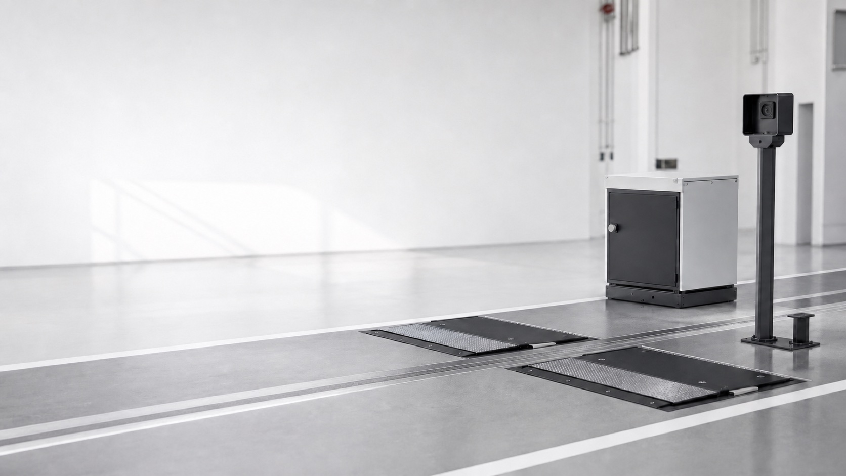 Drive-through tire inspection system installed in a service lane